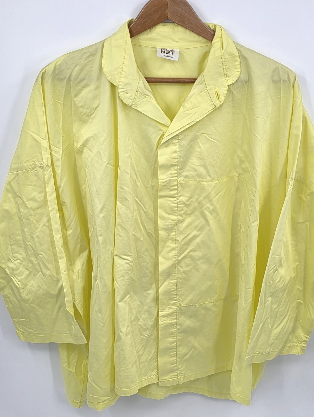 PLANET by Lauren G Signature Tunic Shirt Cotton One Size Yellow Women's